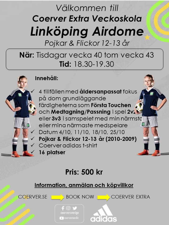 Coerver Extra Linköping Airdome 12-13 år