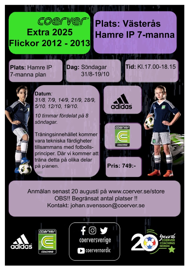 Coerver Extra Flickor  2013-2012