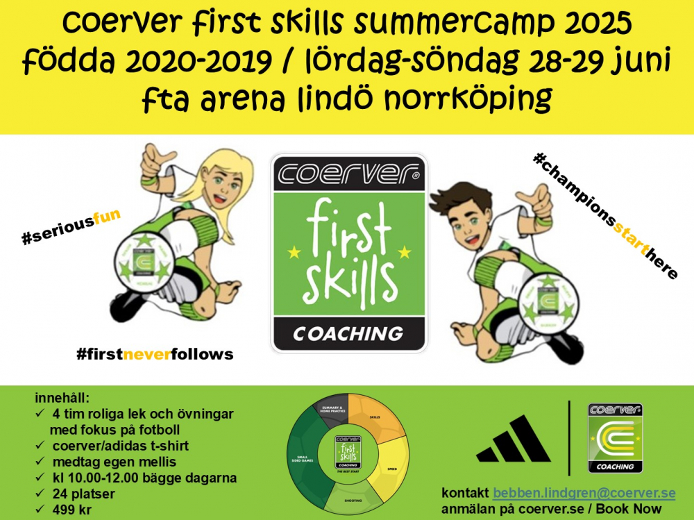 Coerver First Skills Summercamp födda 2020-2019