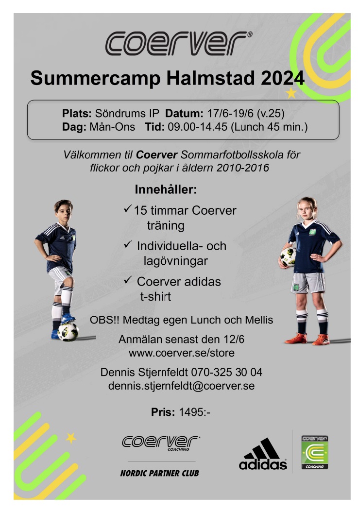 Coerver Summercamp Halmstad 2024