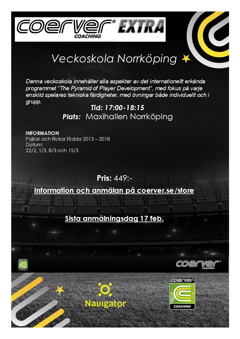 Coerver Extra Norrköping feb/mars