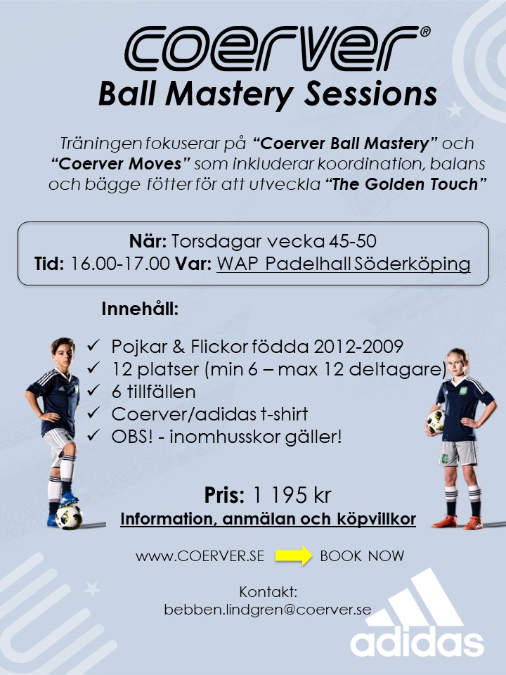 Coerver Ball Mastery Sessions Söderköping