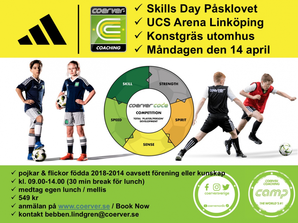 Coerver Skills Day Linköping Påsklov 2025